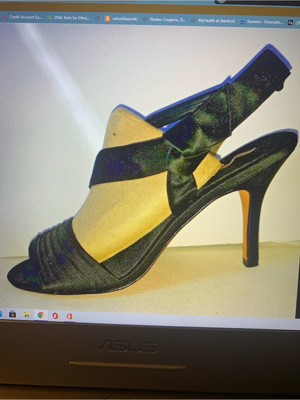 NINA Black Women’s Slingback Heel - Elegant Evening Sandal size 10US